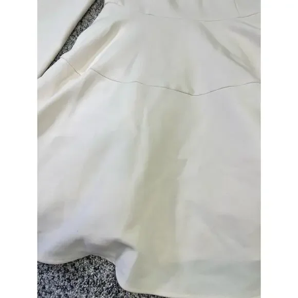 Gal Meets Glam Celeste Fit to Flare Pleated Dress, Sz 6 Cream Old Money Classic - Picture 7 of 15